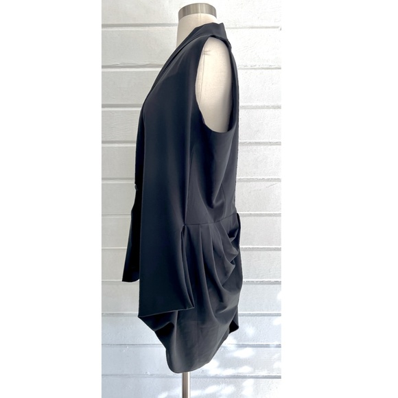 ELM DESIGN Lagenlook Tie Front Long Vest with Draped Back - 2 (US 8-10) - Picture 6 of 13